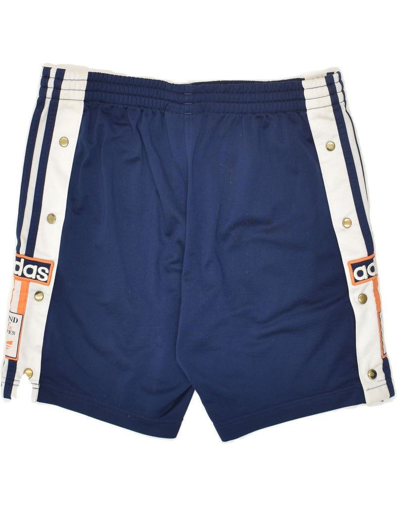 ADIDAS Boys Graphic Sport Shorts 13-14 Years Navy Blue Colourblock | Vintage Adidas | Thrift | Second-Hand Adidas | Used Clothing | Messina Hembry 