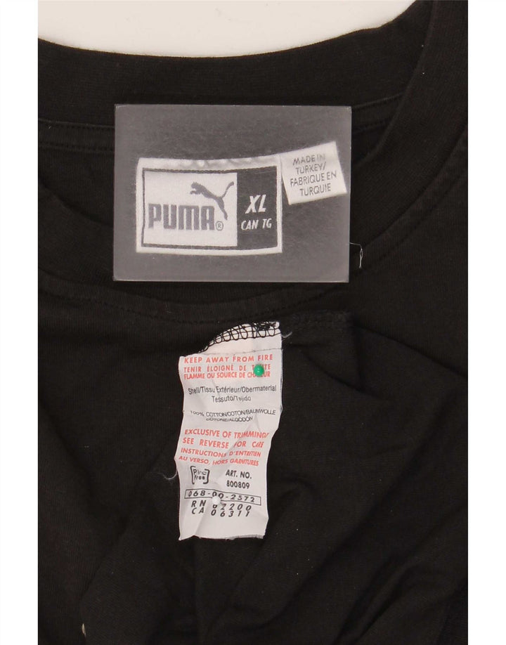 Puma Mens Graphic Top Long Sleeve XL Black Cotton