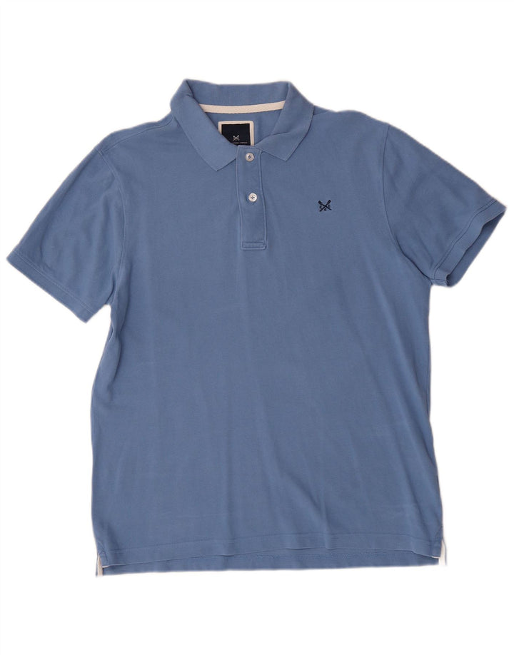 Crew Clothing Mens Polo Shirt Large Blue Cotton