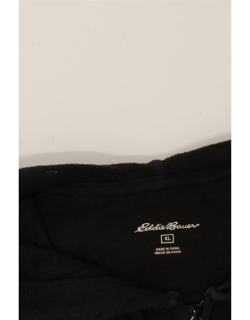 EDDIE BAUER Mens Zip Hoodie Sweater XL Black Cotton Vintage Eddie Bauer and Second-Hand Eddie Bauer from Messina Hembry 