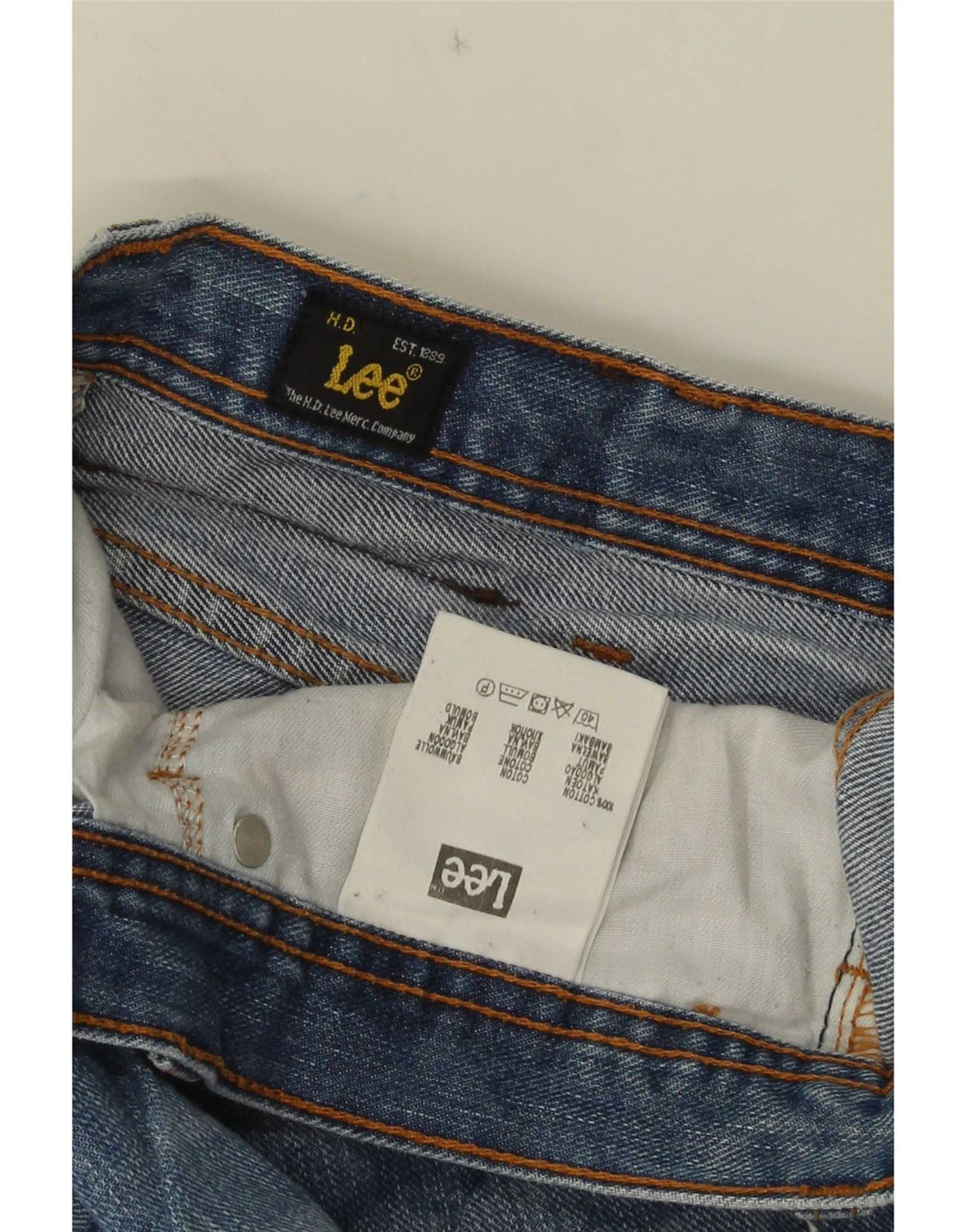 Lee Mens Brooklyn Straight Jeans W36 L31 Blue Cotton