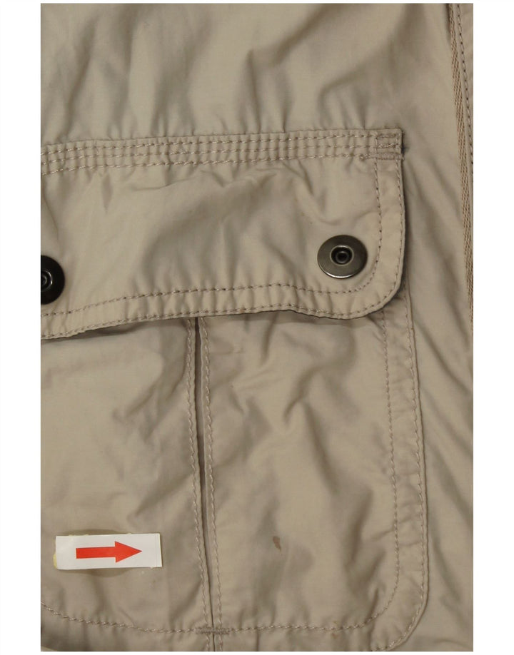 Marks & Spencer Mens Utility Jacket UK 40 Large Beige Cotton