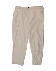 L.L.BEAN Mens Natural Fit Straight Cargo Trousers W42 L31  Grey Cotton