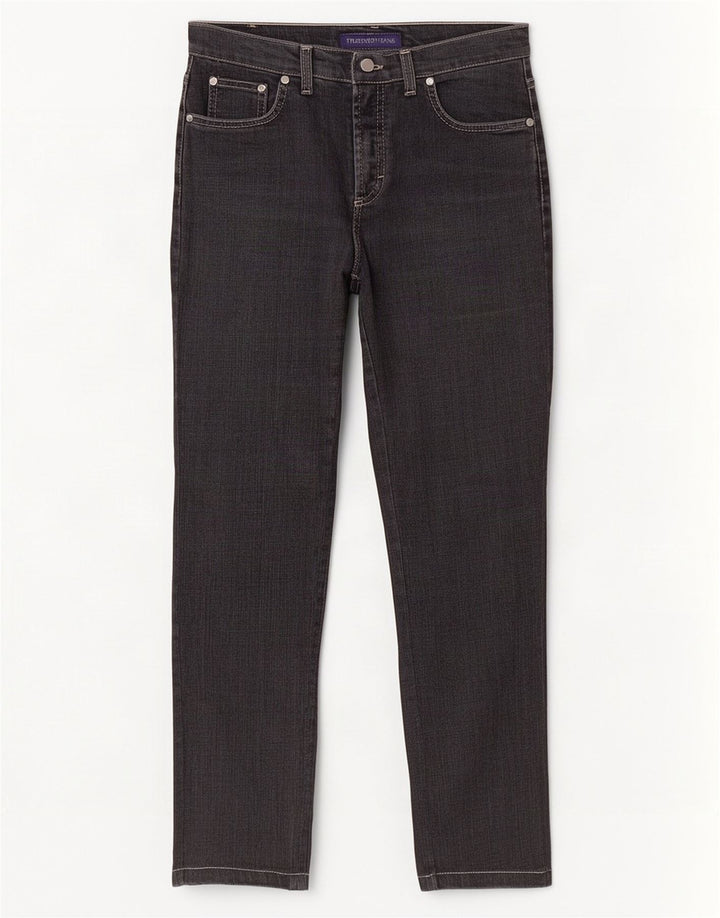 Trussardi Jeans Womens Straight W26 L28 Grey Cotton