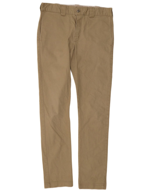 Dickies Mens Slim Skinny Chino Trousers W32 L32 Khaki Cotton