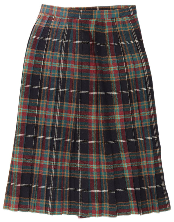 St. Bernard Womens Knife Pleated Skirt UK 10 Small W24 Multicoloured Plaid
