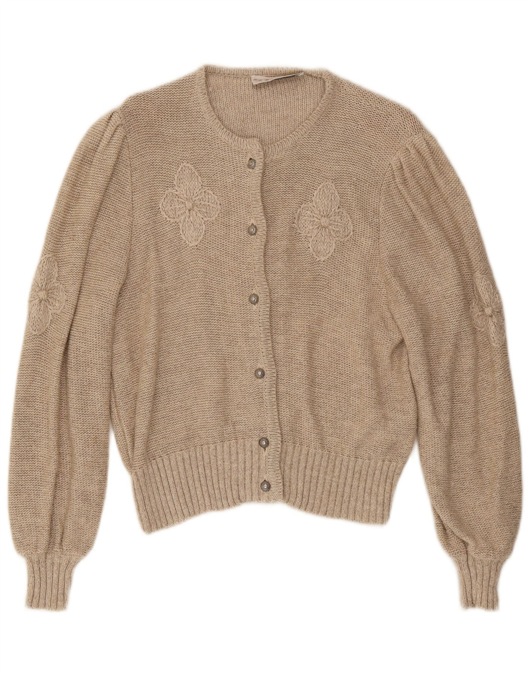 Stapf Womens Cardigan Sweater UK 12 Medium Beige Floral