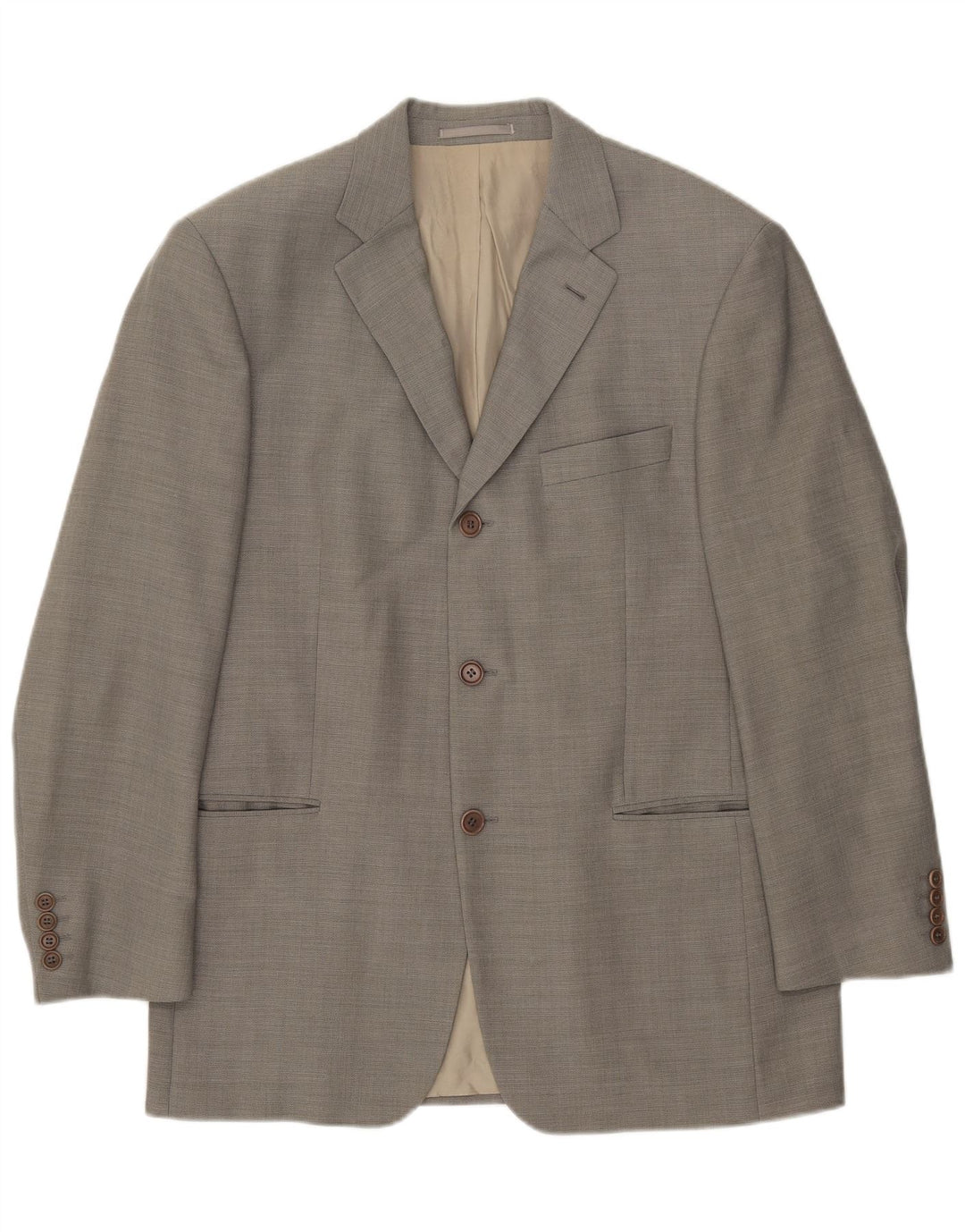 Hugo Boss Mens 3 Button Blazer Jacket EU 50 Large Grey Wool