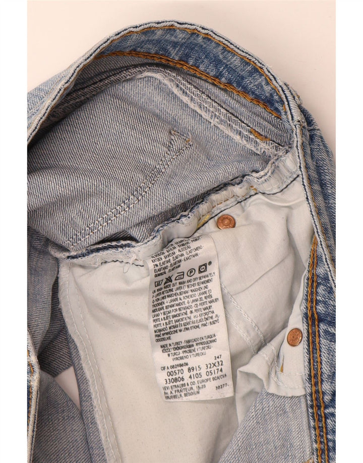 Levi's Womens 570 Denim Shorts W32 Large Blue Cotton