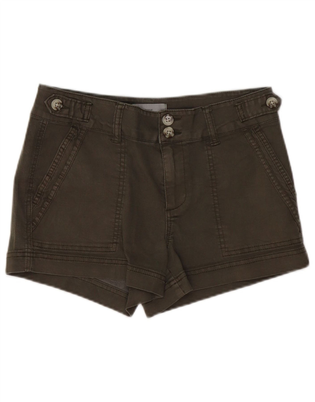 BKE Womens Denim Shorts W27 Small Khaki Cotton