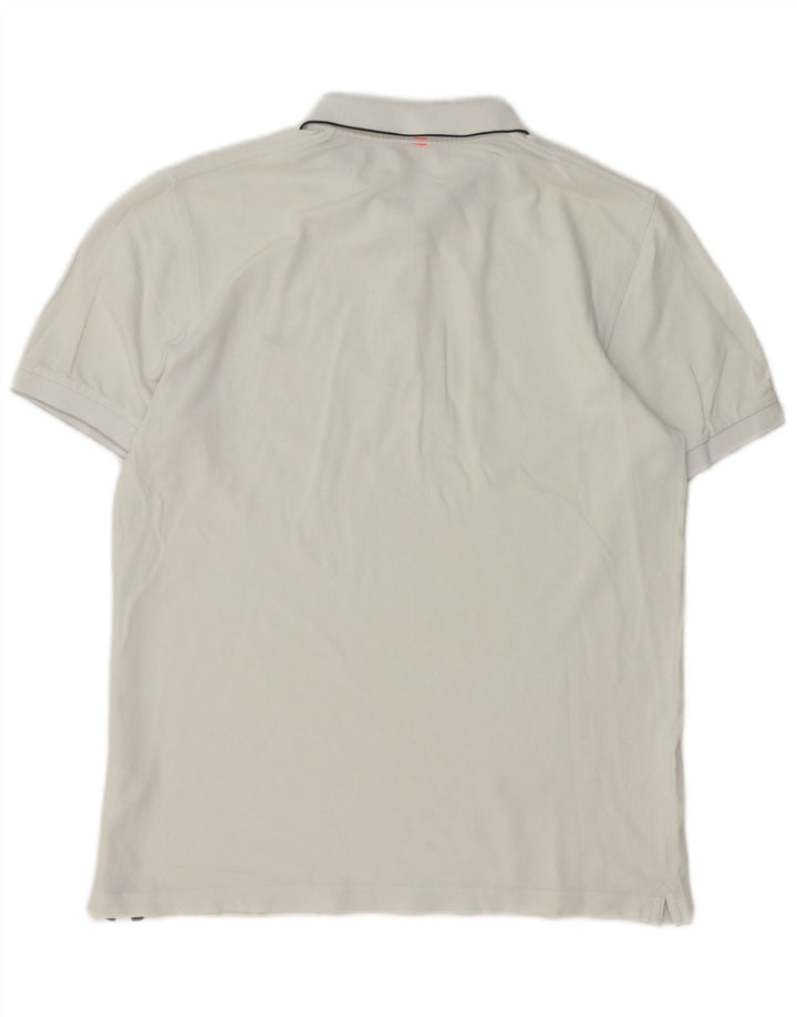 Sun68 Mens Polo Shirt Medium White Cotton