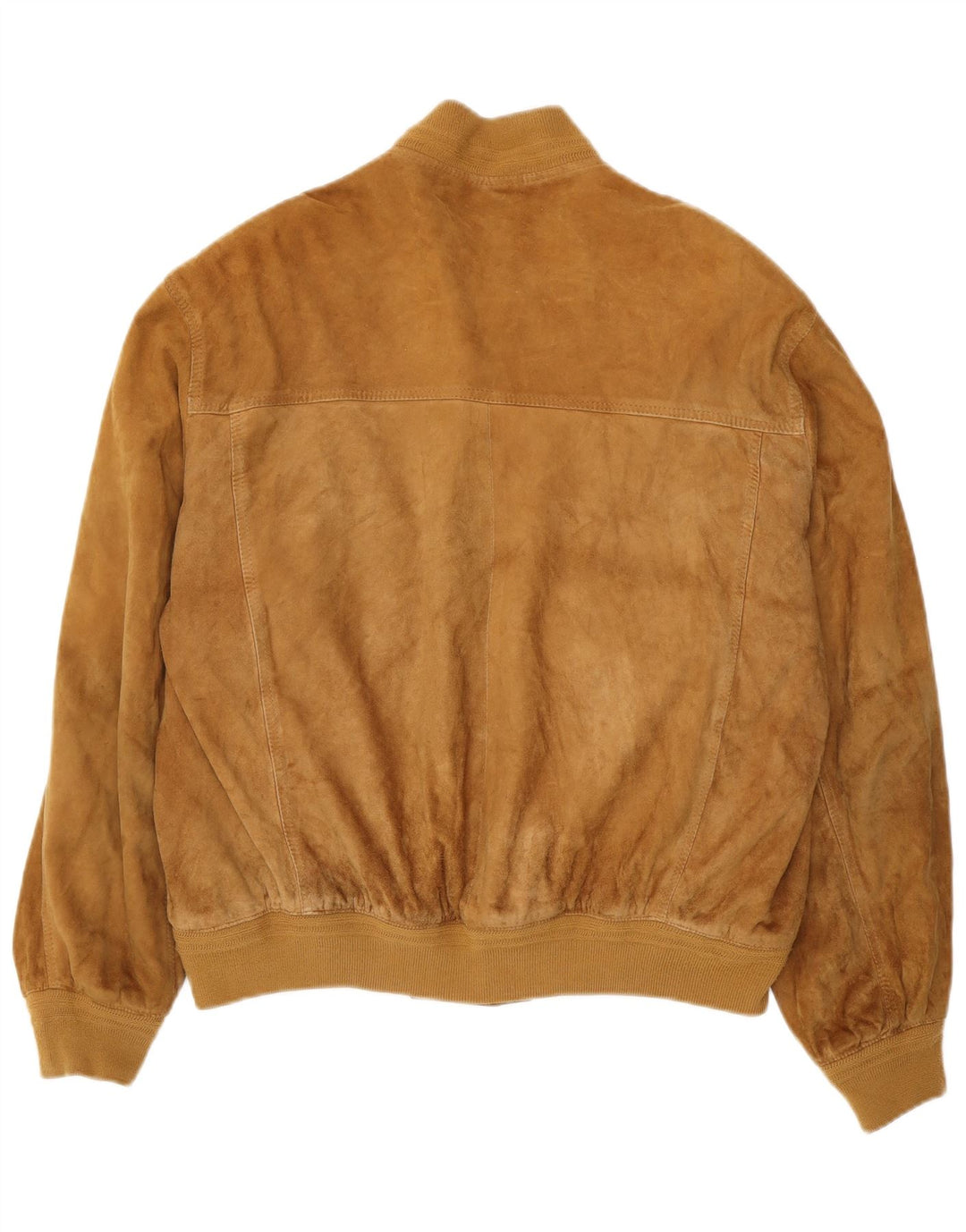 FORESTER Mens Suede Bomber Jacket IT 52 XL Brown Leather