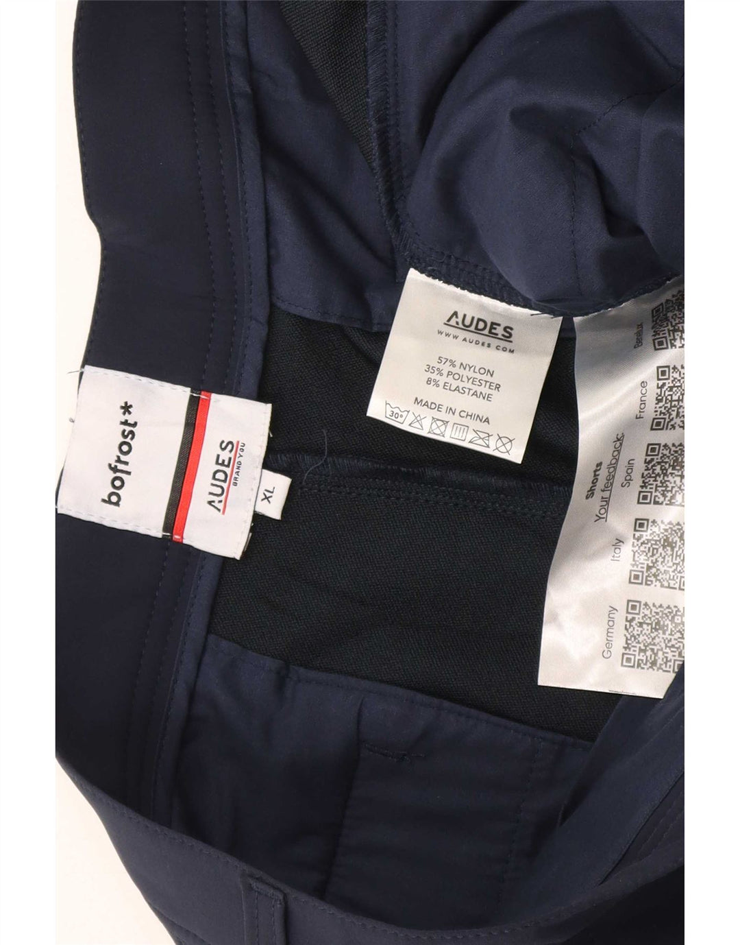 Vintage Mens Chino Shorts XL W38 Navy Blue Nylon