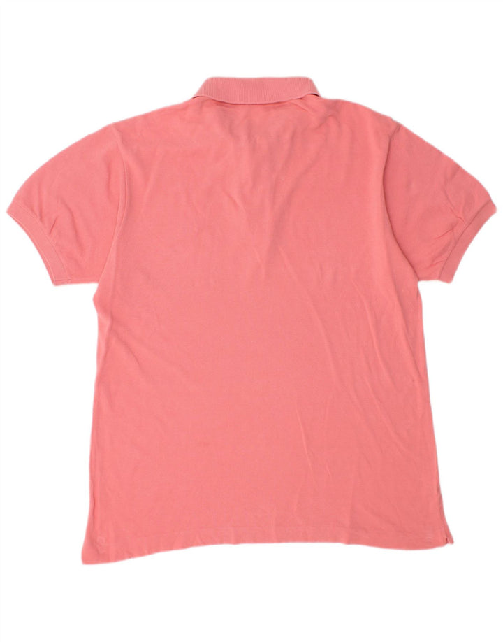Lacoste Mens Polo Shirt Size 4 Medium Pink Cotton