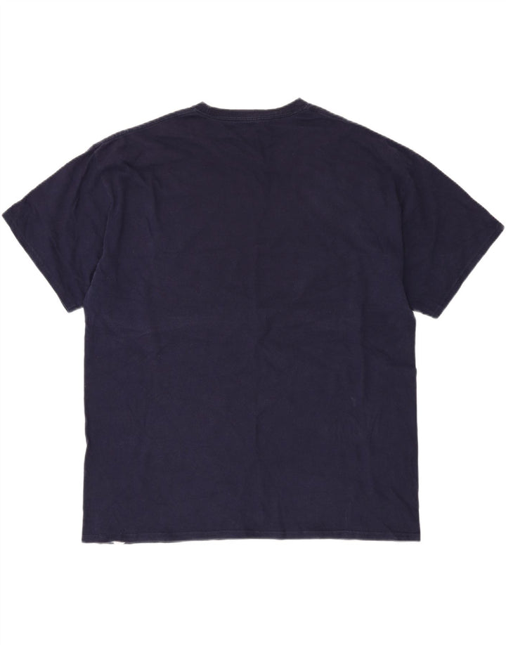 RUSSELL ATHLETIC Mens Graphic T-Shirt Top 2XL Navy Blue Vintage Russell Athletic and Second-Hand Russell Athletic from Messina Hembry 