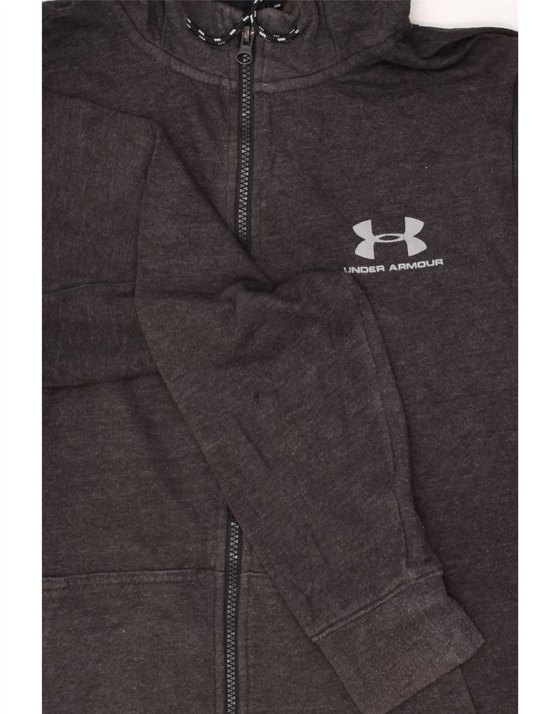 UNDER ARMOUR Mens Graphic Zip Hoodie Sweater Small Grey | Vintage Under Armour | Thrift | Second-Hand Under Armour | Used Clothing | Messina Hembry 