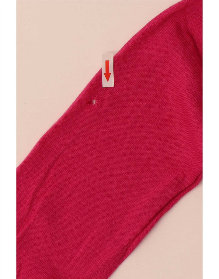 Marks & Spencer Womens Roll Neck Jumper Sweater UK 12 Medium Pink