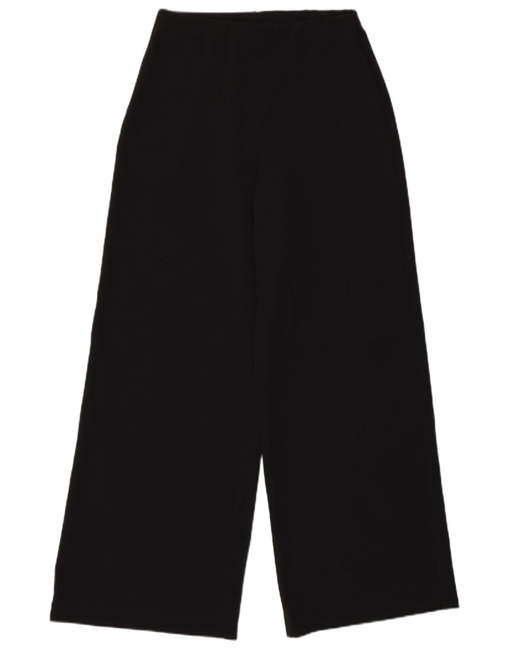 Zara Womens Wide Leg Casual Trousers Small W26 L29 Black Polyester