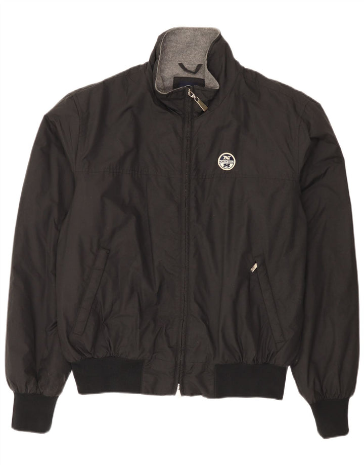 North Sails Mens Bomber Jacket UK 42 XL Black Polyamide