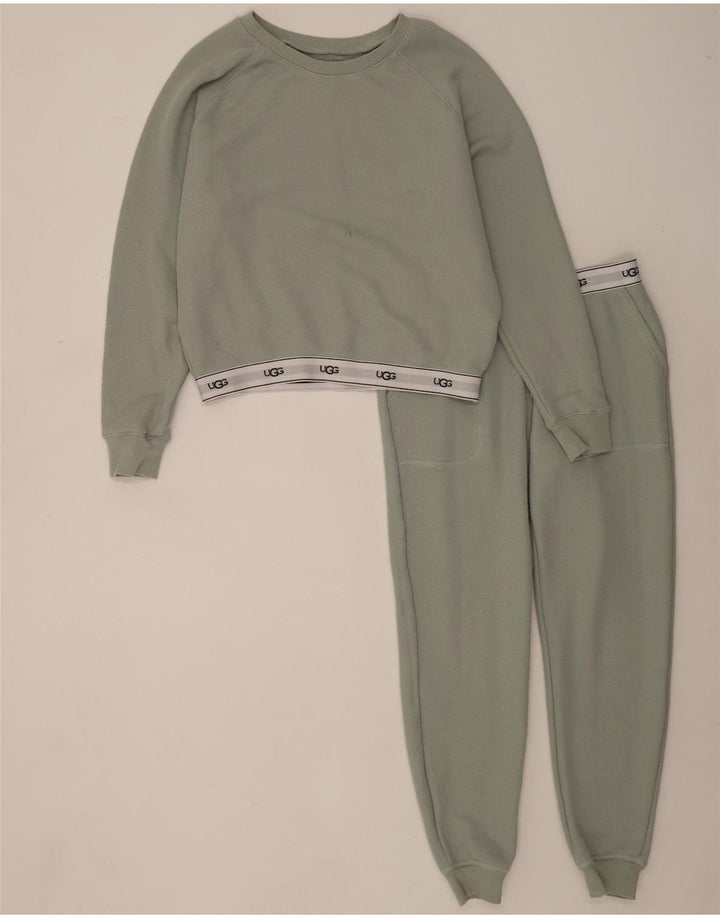 UGG Womens Graphic Oversized Full Tracksuit UK 14 Medium Green Colourblock