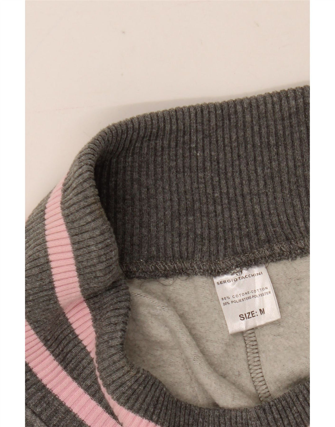 Sergio Tacchini Womens Tracksuit Trousers UK 14 Medium Grey Cotton