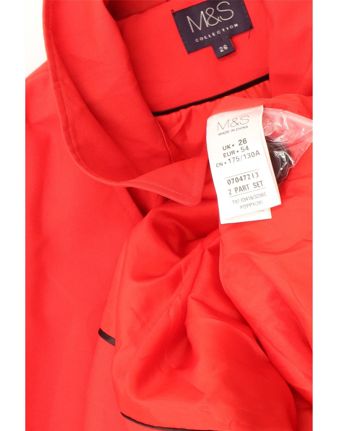 Marks & Spencer Womens Trench Coat UK 26 5XL Red Polyester