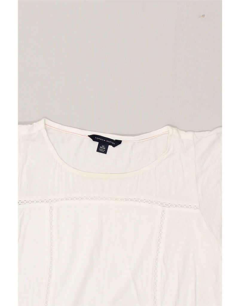 TOMMY HILFIGER Womens Sleeveless Blouse Top UK 6 XS White Vintage Tommy Hilfiger and Second-Hand Tommy Hilfiger from Messina Hembry 