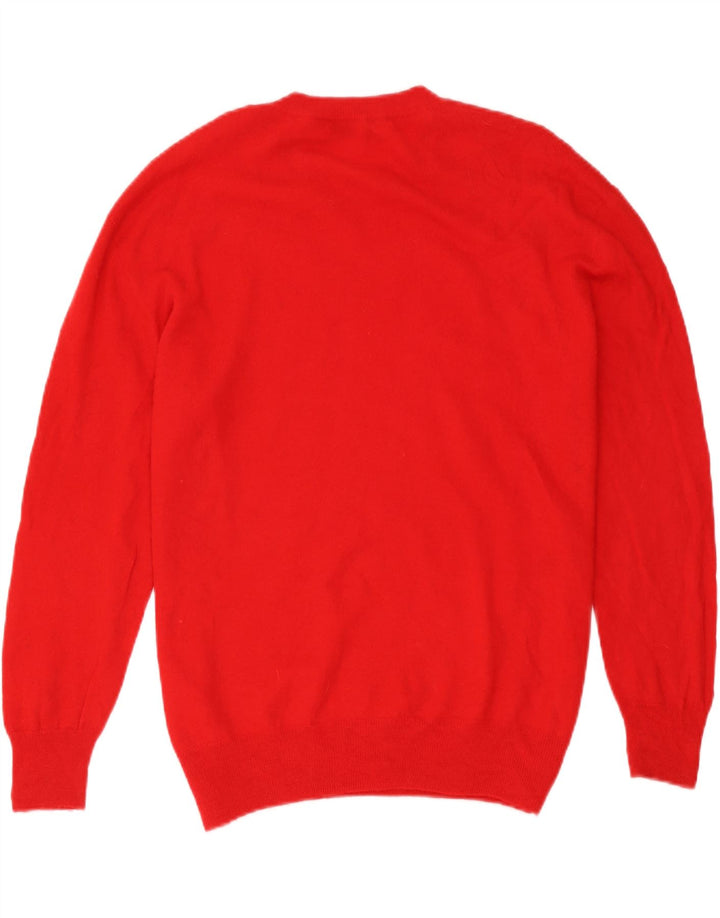 Zara Womens Crew Neck Jumper Sweater UK 18 XL Red Wool