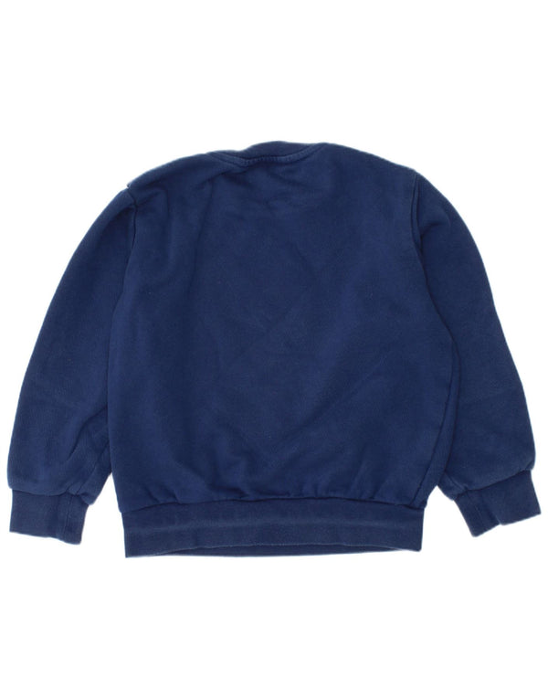 Adidas Boys Graphic Sweatshirt Jumper 4-5 Years Navy Blue Cotton