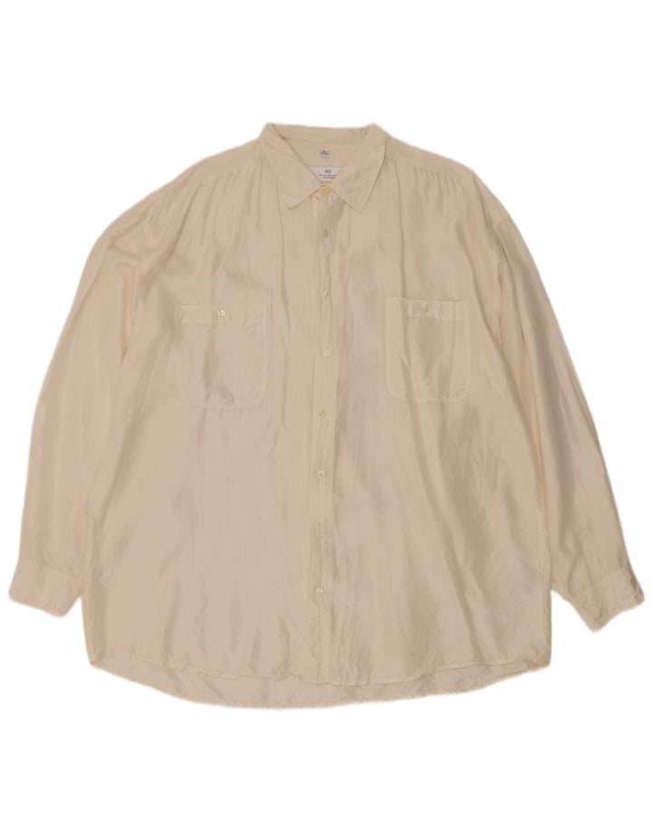 New Fast Mens Shirt Size 43/44 XL White Silk