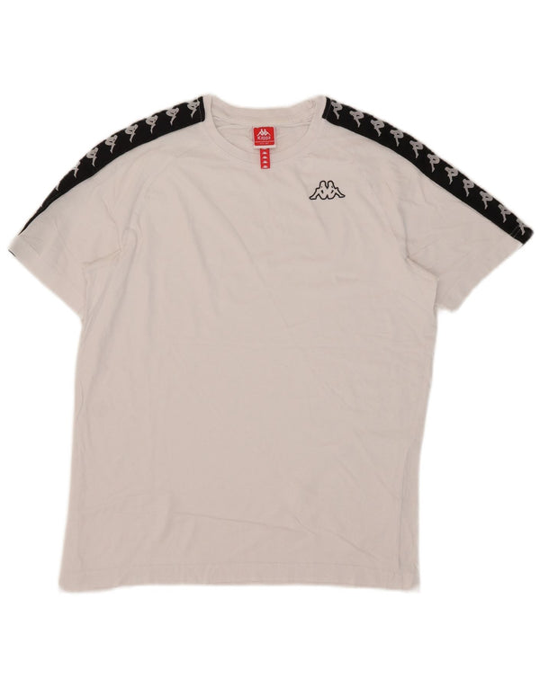 Kappa Boys Graphic T-Shirt Top 13-14 Years Large White Colourblock