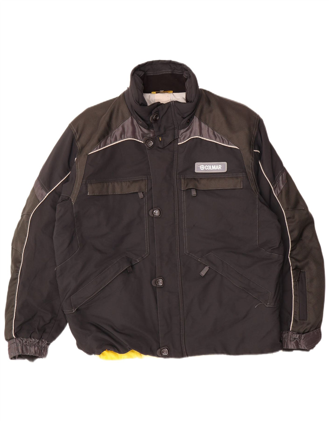 COLMAR Mens Windbreaker Jacket EU 50 Medium Black Colourblock Polyamide