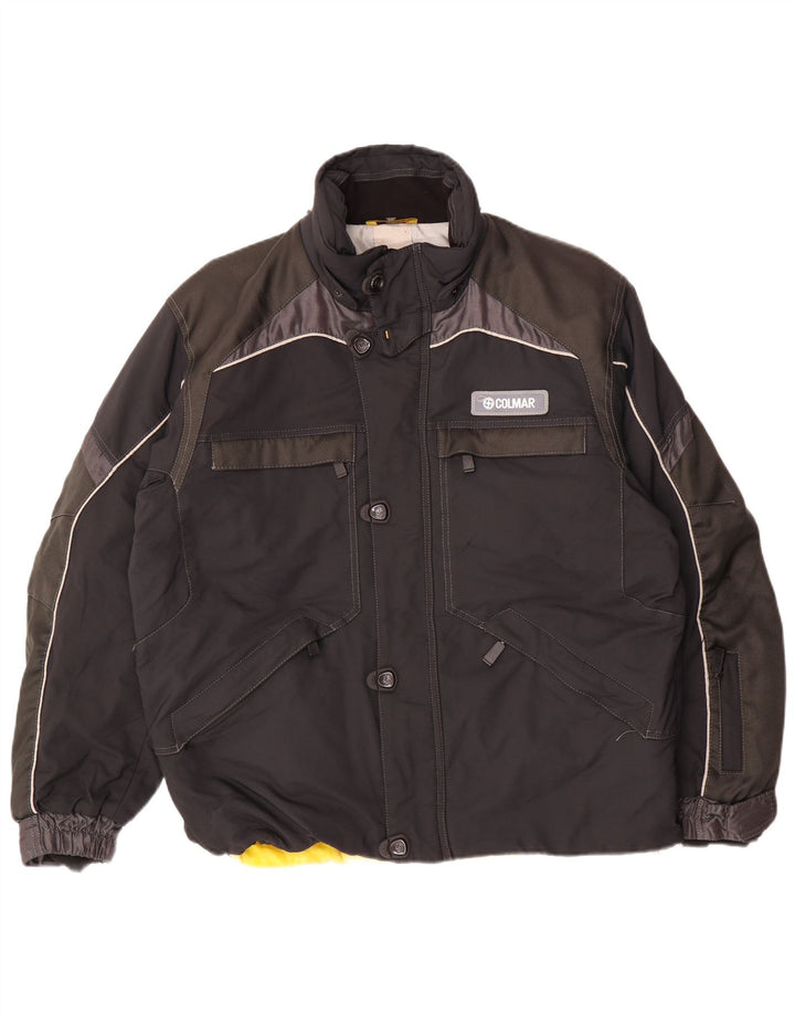 COLMAR Mens Windbreaker Jacket EU 50 Medium Black Colourblock Polyamide