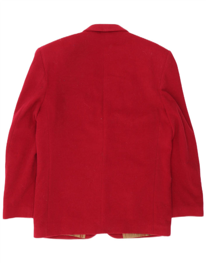 Vintage Mens 2 Button Blazer Jacket IT 48 Medium Red Wool