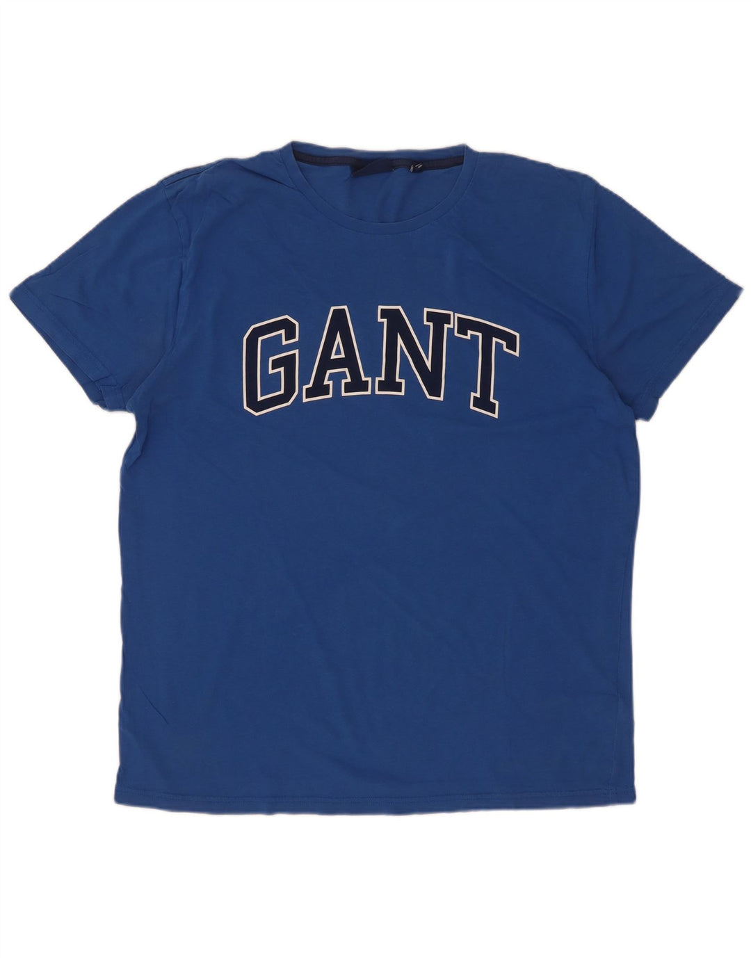 Gant Mens Graphic T-Shirt Top Large Blue Cotton