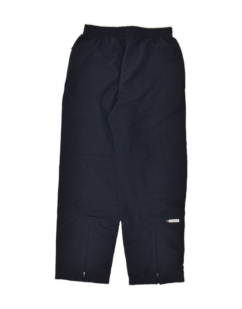 DIADORA Boys Tracksuit Trousers 11-12 Years Large Navy Blue Polyester Vintage Diadora and Second-Hand Diadora from Messina Hembry 