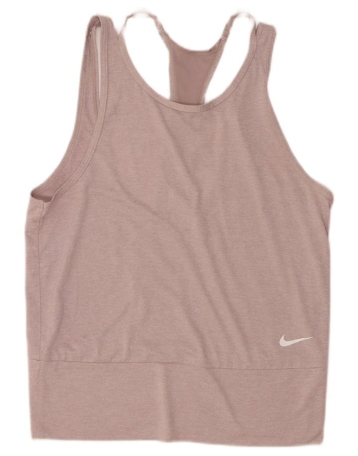 Nike Womens Dri Fit Vest Top UK 12 Medium Pink