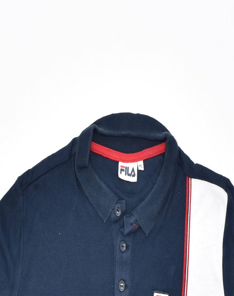 FILA Mens Polo Shirt XS Navy Blue Cotton | Vintage | Thrift | Second-Hand | Used Clothing | Messina Hembry 