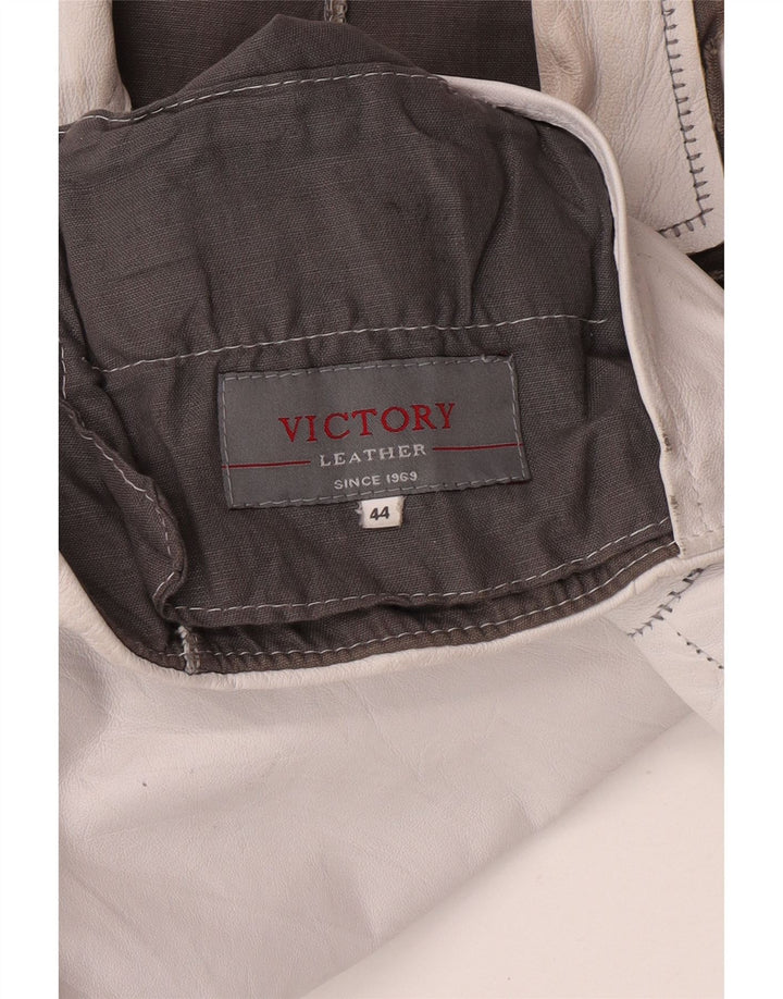 Victory Womens 1 Button Blazer Jacket IT 44 Medium Off White Classic