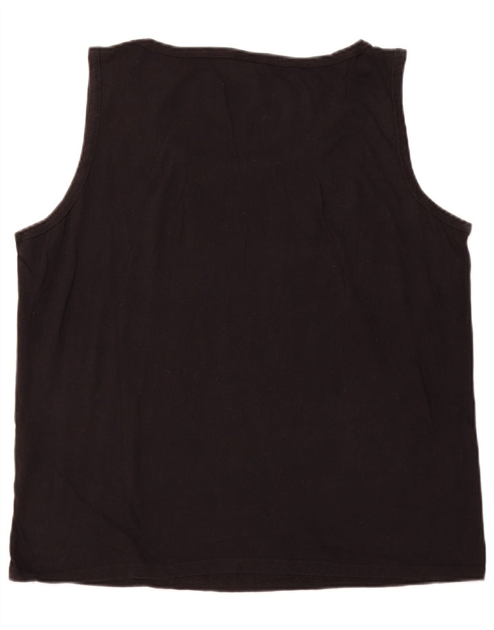 UMBRO Womens Vest Top UK 18 XL Black Cotton