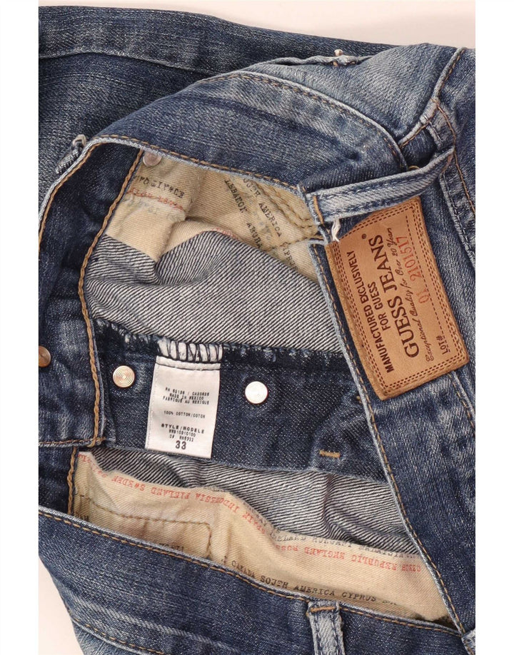 Guess Womens Bootcut Jeans W33 L33 Blue Cotton