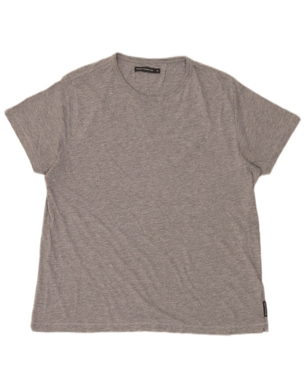 French Connection Mens T-Shirt Top XL Grey Flecked Cotton