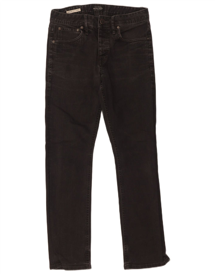 Jack & Jones Mens Clark Straight Jeans W29 L30 Black Cotton