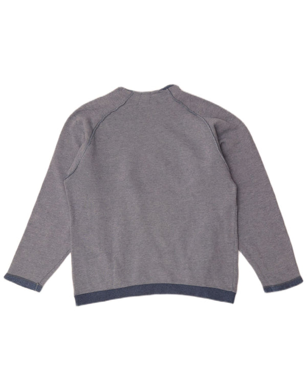 Champion Womens Oversized Sweatshirt Jumper UK 10 Small Blue Cotton