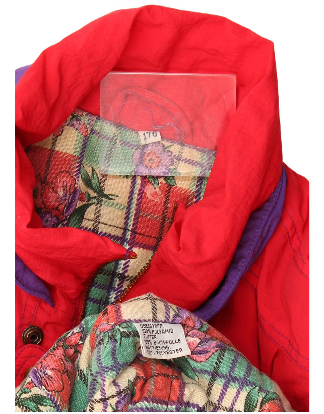 Vintage Mens Windbreaker Jacket UK 44 2XL Red Polyamide