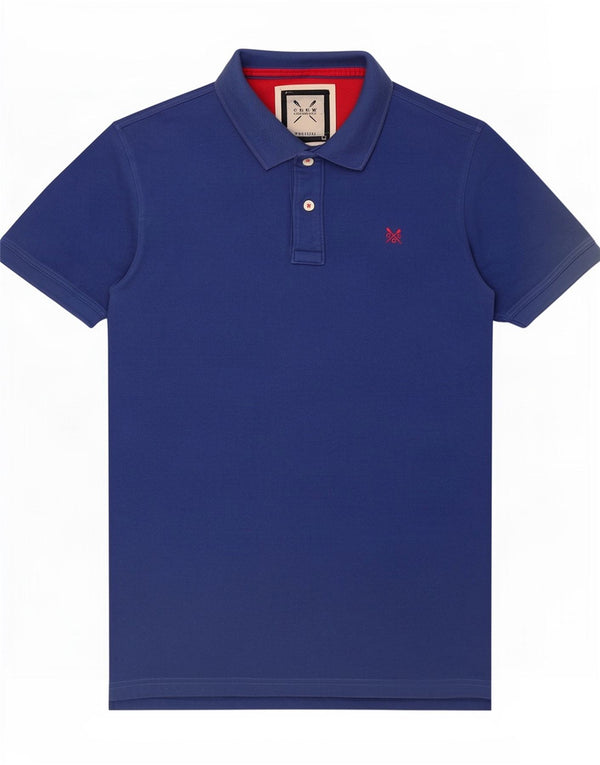 Crew Clothing Mens Polo Shirt Medium Blue Cotton