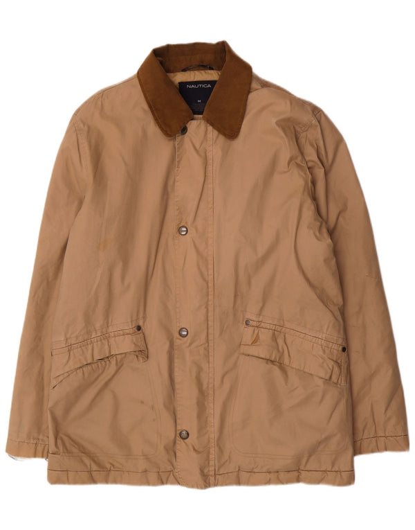 Nautica Mens Windbreaker Jacket UK 38 Medium Beige Polyester