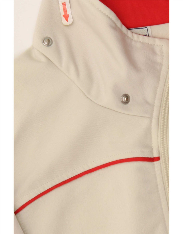 Asics Mens Tracksuit Top Jacket Medium Beige Colourblock Polyester