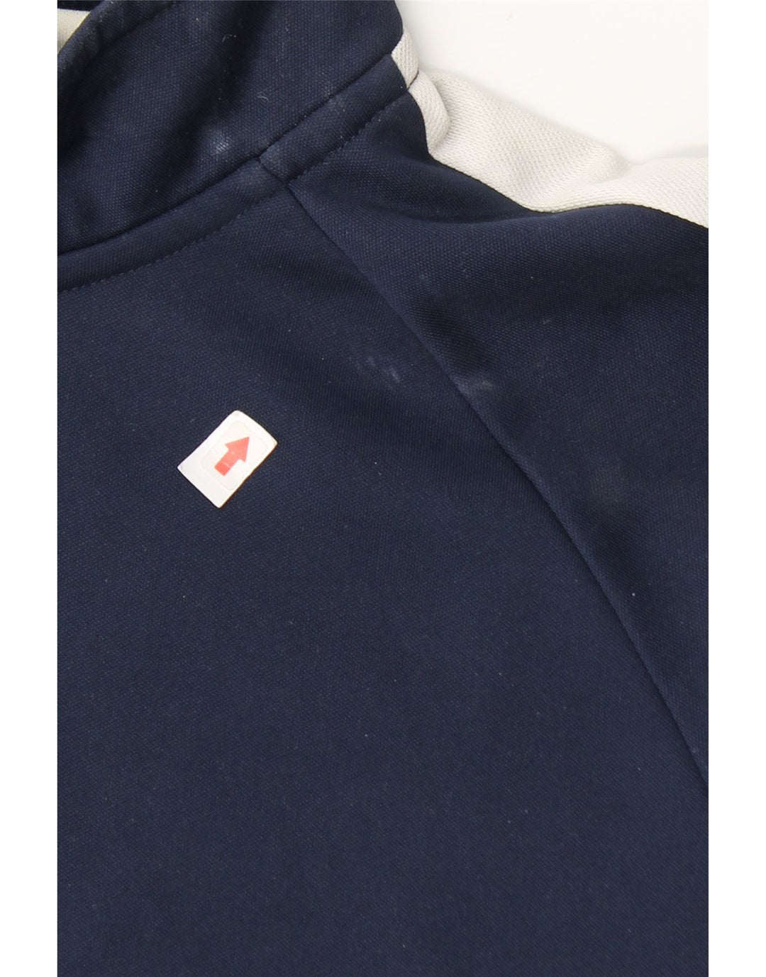 Nike Mens Dri Fit Zip Neck Top Long Sleeve Medium Navy Blue Colourblock