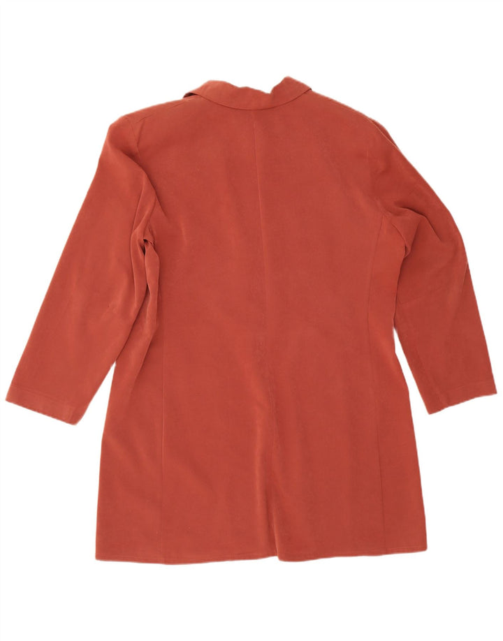 Vintage Womens 1 Button 2 Piece Set UK 16 Large Burgundy Polyester